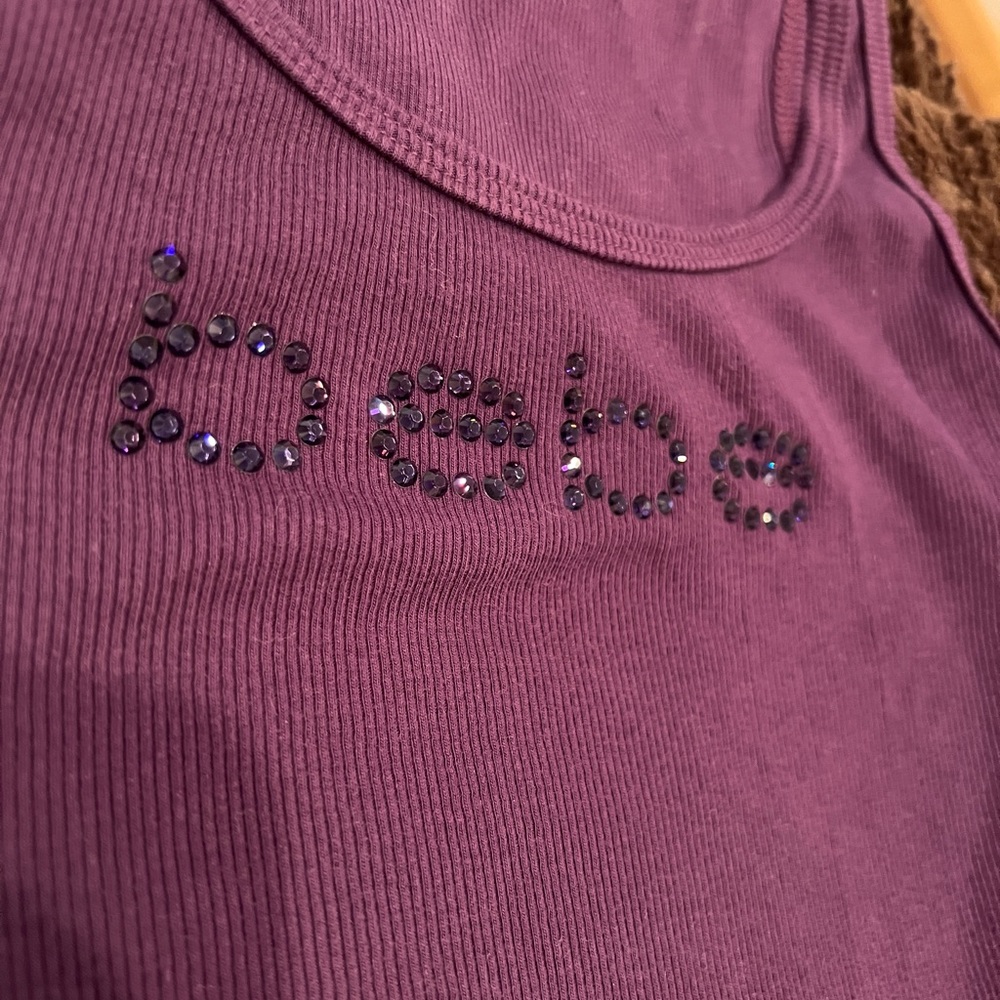 2 Bebe Rhinestone Tops Size Large - Picture 5 of 5